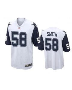 Men's Dallas Cowboys #58 Mazi Smith White Thanksgiving Stitched Football Jersey