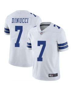 Men's Dallas Cowboys #7 Ben DiNucci White Vapor Limited Stitched Jersey
