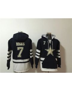 Men's Dallas Cowboys #7 Trevon Diggs Black Ageless Must-Have Lace-Up Pullover Hoodie