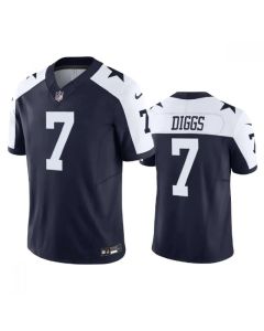Men's Dallas Cowboys #7 Trevon Diggs Navy 2023 F.U.S.E. Vapor Limited Stitched Football Jersey