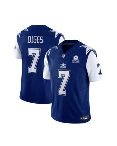 Men's Dallas Cowboys #7 Trevon Diggs Navy 2023 F.U.S.E. With 1960 Patch Vapor Limited Stitched Football Jersey