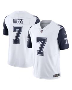 Men's Dallas Cowboys #7 Trevon Diggs White 2023 F.U.S.E. Vapor Limited Stitched Football Jersey