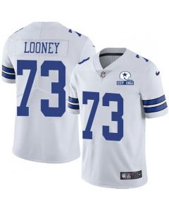 Men's Dallas Cowboys #73 Joe Looney White With Established In 1960 Patch Limited Stitched Jersey