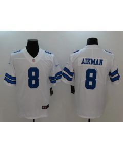Men's Dallas Cowboys #8 Troy Aikman White Vapor Untouchable Player Limited Jersey