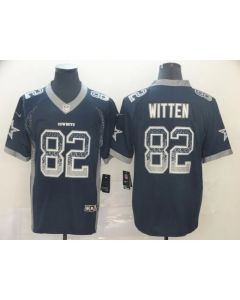 Men's Dallas Cowboys #82 Jason Witten Navy Blue Drift Fashion Color Rush Stitched NFL Jersey