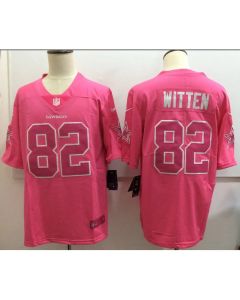 Men's Dallas Cowboys #82 Jason Witten Pink Limited Rush Stitched NFL Jersey