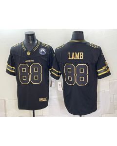 Men's Dallas Cowboys #88 CeeDee Lamb Black With Patch Vapor F.U.S.E. Limited Jersey