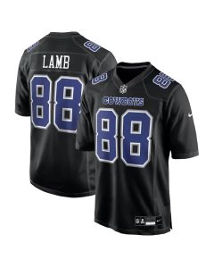 Men's Dallas Cowboys #88 CeeDee Lamb Carbon Black Fashion Game Jersey (Black)