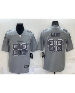 Men's Dallas Cowboys #88 CeeDee Lamb Grey Atmosphere Fashion Stitched Jersey