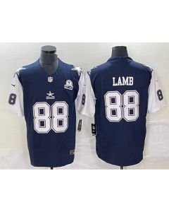 Men's Dallas Cowboys #88 CeeDee Lamb Navy 2023 F.U.S.E. With 1960 Patch Vapor Limited Stitched Football Jersey (Navy)
