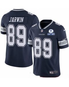 Men's Dallas Cowboys #89 Blake Jarwin Navy With Established In 1960 Patch Limited Stitched Jersey