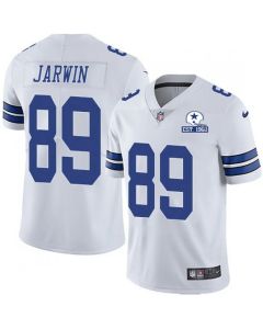 Men's Dallas Cowboys #89 Blake Jarwin White With Established In 1960 Patch Limited Stitched Jersey