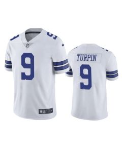 Men's Dallas Cowboys #9 KaVontae Turpin White Vapor Limited Stitched Football Jersey