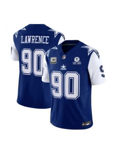 Men's Dallas Cowboys #90 DeMarcus Lawrence Navy 2023 F.U.S.E. With 1960 Patch Vapor Limited Stitched Football Jersey (Navy)
