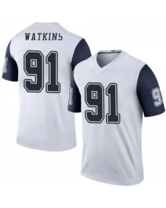 Men's Dallas Cowboys #91 Carlos Watkins White Color Rush Limited Stitched Jersey