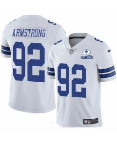 Men's Dallas Cowboys #92 Dorance Armstrong White With Established In 1960 Patch Limited Stitched Jersey