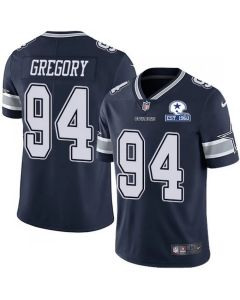 Men's Dallas Cowboys #94 Randy Gregory Navy With Established In 1960 Patch Limited Stitched Jersey