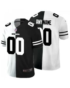 Men's Dallas Cowboys ACTIVE PLAYER Custom Black & White Split Limited Stitched Jersey