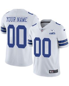Men's Dallas Cowboys ACTIVE PLAYER Custom White With Established In 1960 Patch Limited Stitched NFL Jersey