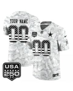 Men's Dallas Cowboys Camo 2026 Salute to Service Vapor F.U.S.E. Limited Custom Jersey (2026)