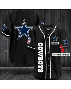Men's Dallas Cowboys Customized Black Jersey