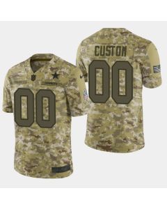 Men's Dallas Cowboys Customized Camo Salute To Service NFL Stitched Limited Jersey