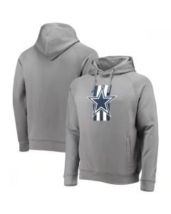 Men's Dallas Cowboys Gray New Era Training Camp Raglan Pullover Hoodie