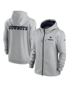 Men's Dallas Cowboys Grey zipper Hoodie
