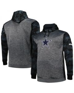 Men's Dallas Cowboys Heather Charcoal Big & Tall Camo Pullover Hoodie