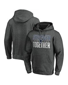 Men's Dallas Cowboys Heather Charcoal Stronger Together Pullover Hoodie