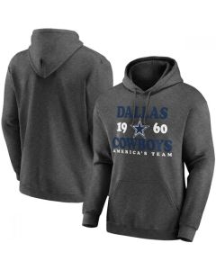 Men's Dallas Cowboys Heathered Charcoal Fierce Competitor Pullover Hoodie