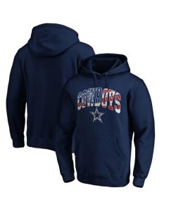Men's Dallas Cowboys Navy Banner Wave Pullover Hoodie