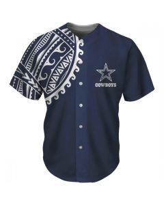 Men's Dallas Cowboys Navy Baseball Jersey