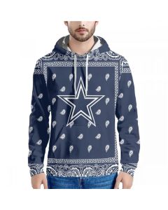 Men's Dallas Cowboys Navy Pullover Hoodie (Style 2)