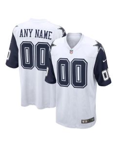 Men's Dallas Cowboys Nike White Alternate Game Custom Jersey (White)