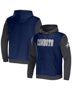 Men's Dallas Cowboys x Darius Rucker Collection Navy/Charcoal Colorblock Pullover Hoodie