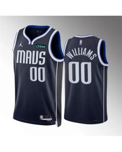 Men's Dallas Mavericks #00 Brandon Williams Navy Statement Edition Stitched Basketball Jersey