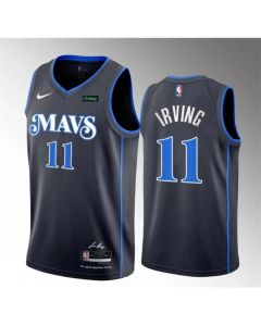 Men's Dallas Mavericks #11 Kyrie Irving Black 2023-24 City Edition Stitched Basketball Jersey