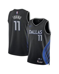 Men's Dallas Mavericks #11 Kyrie Irving Nike Black Swingman Jersey (Black)