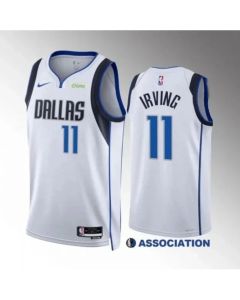 Men's Dallas Mavericks #11 Kyrie Irving White Association Edition Stitched Basketball Jersey