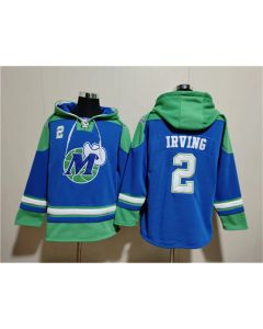 Men's Dallas Mavericks #2 Kyrie Irving Royal Ageless Must-Have Lace-Up Pullover Hoodie
