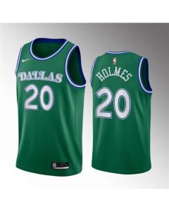 Men's Dallas Mavericks #20 Richaun Holmes Green 2023 Draft Classic Edition Stitched Basketball Jersey