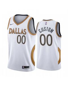 Men's Dallas Mavericks 2020 White City Edition Customized Stitched NBA Jersey
