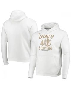 Men's Dallas Mavericks 2021 White City Edition Story Club Pullover Hoodie