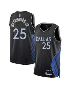 Men's Dallas Mavericks #25 P.J. Washington Jr. Nike Black Swingman Jersey (Black)