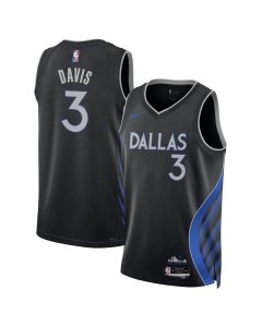 Men's Dallas Mavericks #3 Anthony Davis Nike Black Swingman Jersey (Black)