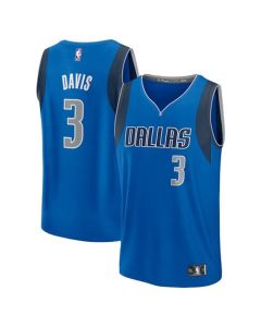 Men's Dallas Mavericks #3 Anthony Davis Royal Fast Break Replica Player Icon Edition Jersey (Royal)