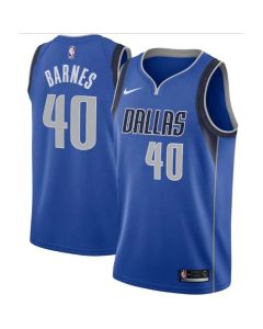 Men's Dallas Mavericks #40 Harrison Barnes Royal Icon Edition Swingman Stitched Jersey
