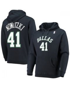 Men's Dallas Mavericks #41 Dirk Nowitzki 2021 Black Pullover Hoodie