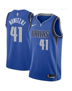 Men's Dallas Mavericks #41 Dirk Nowitzki Blue Stitched Jersey (Blue)